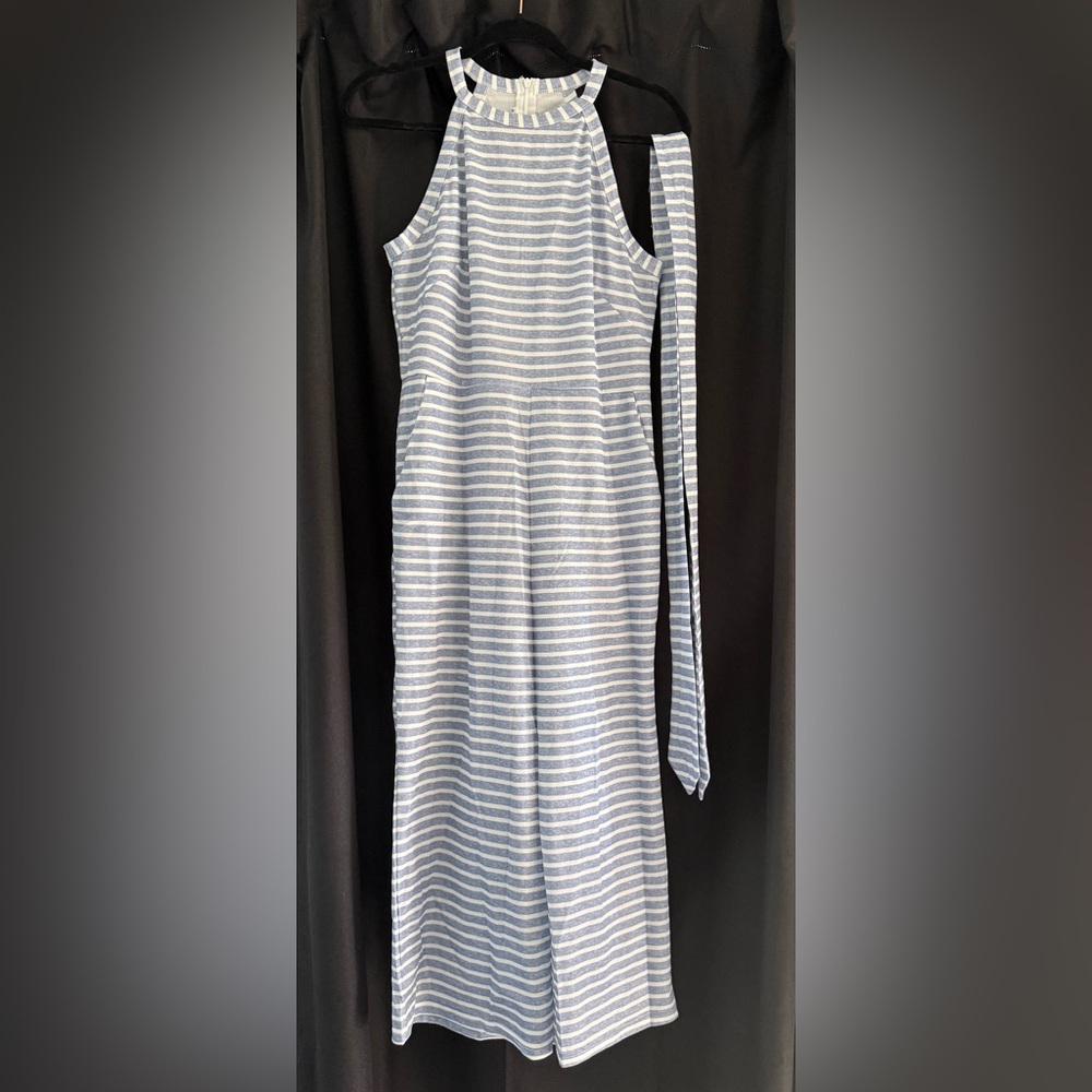 Boutique Striped Sleeveless Capri Length Jumper